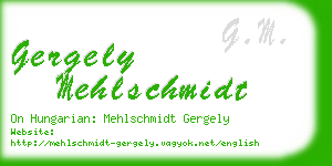 gergely mehlschmidt business card